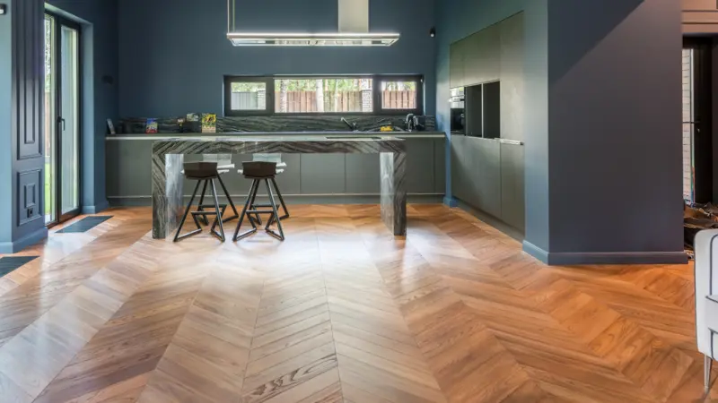 Colocación de parquet en espiga